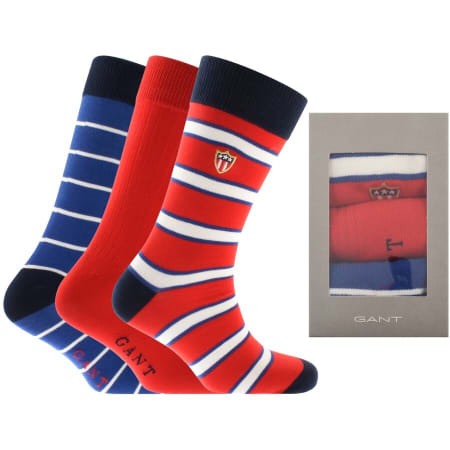 Product Image for Gant Triple Pack Shield Socks Red