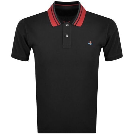 Product Image for Vivienne Westwood Stripe Collar Polo T Shirt Black