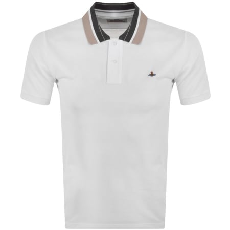 Product Image for Vivienne Westwood Stripe Collar Polo T Shirt White