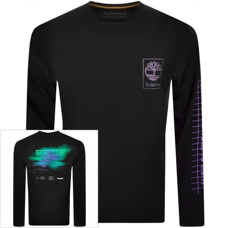 Product Image for Timberland Long Sleeve Sky Logo T Shirt Black