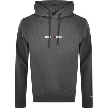 Product Image for Tommy Jeans Straight Logo Hoodie Grey