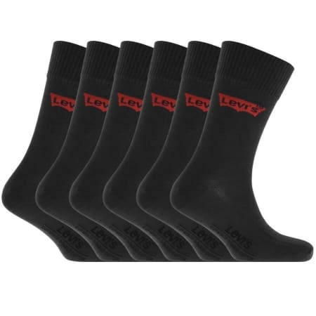 Product Image for Levis Regular Cut 6 Pack Socks Black