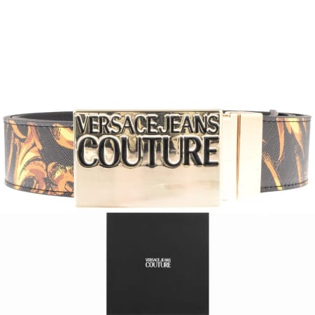 Product Image for Versace Jeans Couture Leather Logo Belt Black