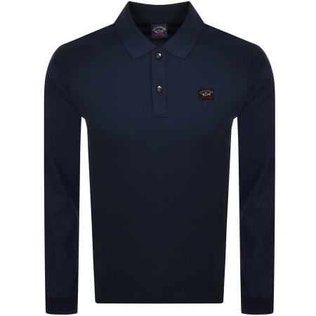 Product Image for Paul And Shark Long Sleeved Polo T Shirt Navy