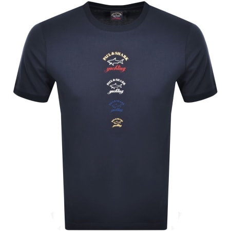 Product Image for Paul And Shark Logo T Shirt Navy