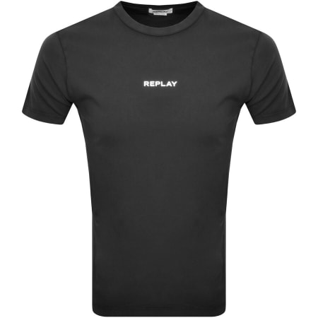 Product Image for Replay Logo Crew Neck T Shirt Black