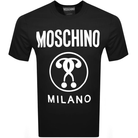 Product Image for Moschino Short Sleeve Milano Logo T Shirt Black