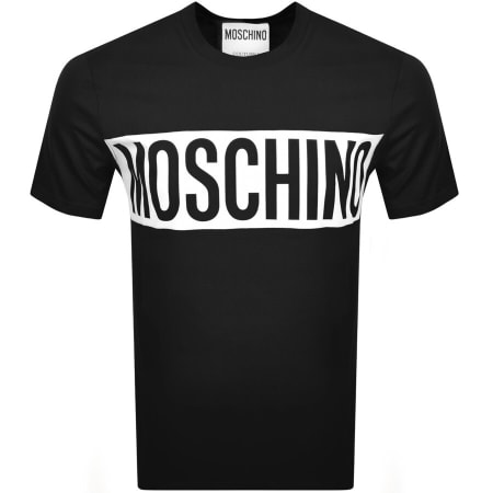 Product Image for Moschino Short Sleeve Milano Logo T Shirt Black