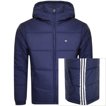 Product Image for adidas Originals Hooded Puffer Jacket Blue