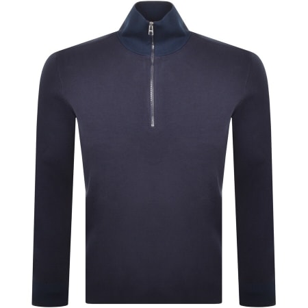 Product Image for BOSS Udon Half Zip Knit Jumper Navy