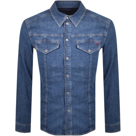 Product Image for Diesel D Westy Long Sleeved Denim Shirt Blue