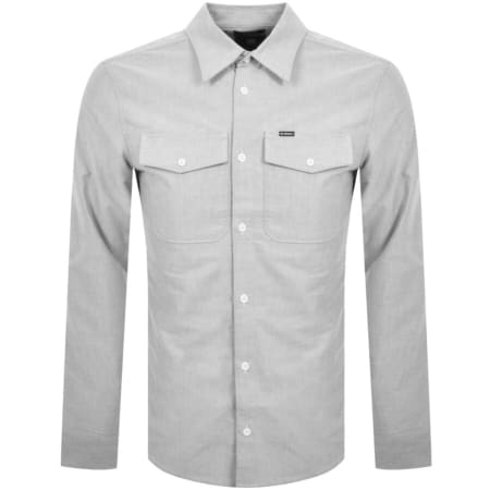 Product Image for G Star Raw Slim Long Sleeved Shirt Grey