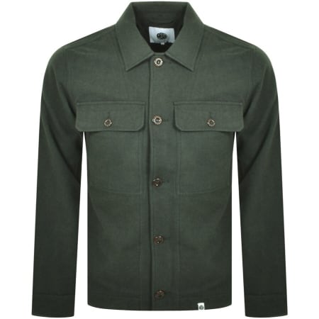 Product Image for Pretty Green Wool Overshirt Jacket Dark Green