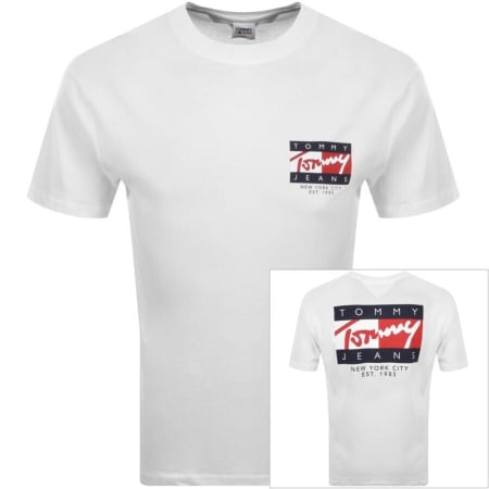 Product Image for Tommy Jeans Vintage Flag Logo T Shirt White