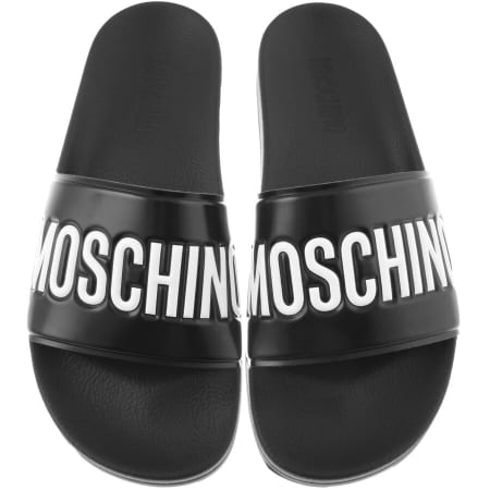 Product Image for Moschino Logo Sliders Black
