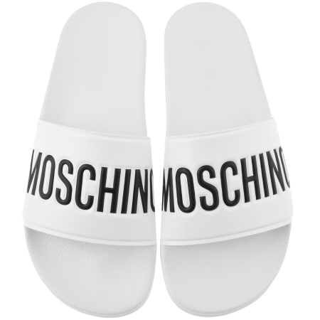 Product Image for Moschino Logo Sliders White