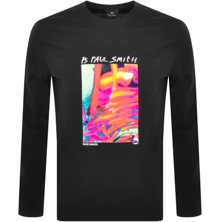 Product Image for PS By Paul Smith Ravewave Long Sleeve T Shirt Blac