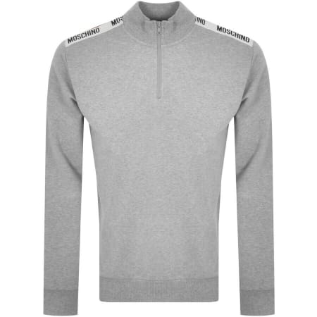 Product Image for Moschino Tape Half Zip Sweatshirt Grey