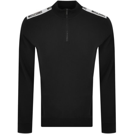 Product Image for Moschino Tape Half Zip Sweatshirt Black