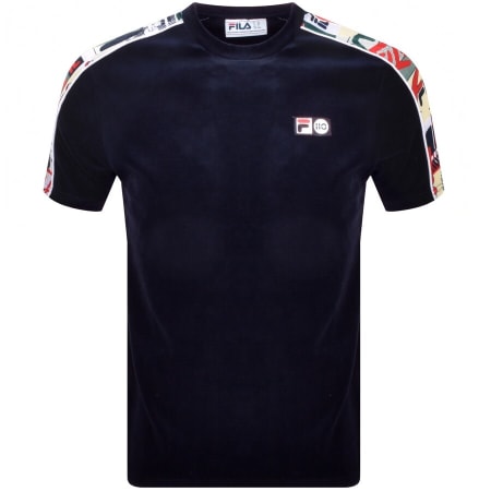 Product Image for Fila Vintage Hugh Contrast Velour T Shirt Navy