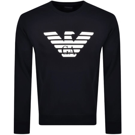 Product Image for Emporio Armani Crew Neck Logo Sweatshirt Navy