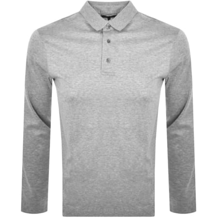 Product Image for Emporio Armani Long Sleeved Polo T Shirt Grey