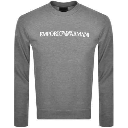 Product Image for Emporio Armani Crew Neck Logo Sweatshirt Grey