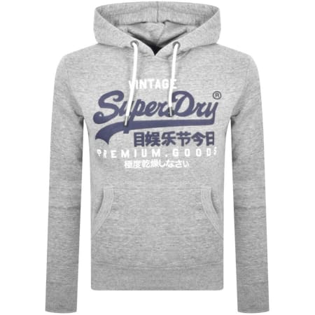 Product Image for Superdry Logo Hoodie Grey