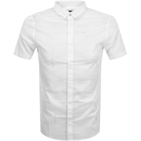Product Image for Armani Exchange Slim Fit Short Sleeved Shirt White