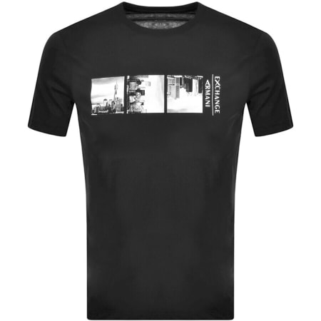 Product Image for Armani Exchange Crew Neck Logo T Shirt Black