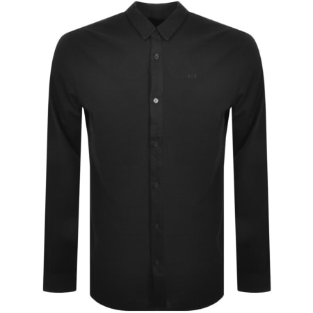 Product Image for Armani Exchange Long Sleeve Stretch Slim Shirt Bla