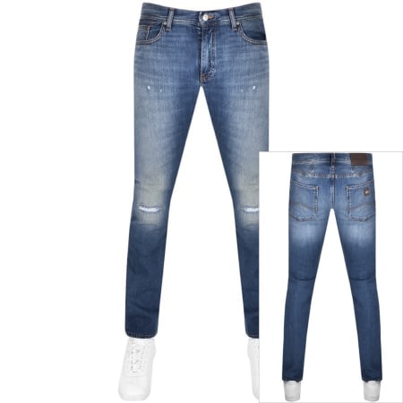 Product Image for Armani Exchange J13 Slim Fit Mid Wash Jeans Blue