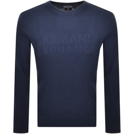 Product Image for Armani Exchange Crew Neck Knit Jumper Navy