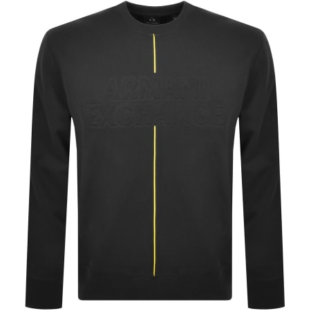 Product Image for Armani Exchange Crew Neck Logo Sweatshirt Black