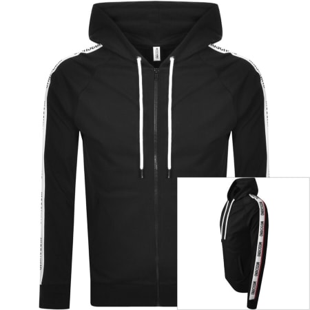 Product Image for Moschino Logo Tape Zip Hoodie Black