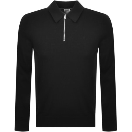 Product Image for Calvin Klein Long Sleeved Knit Polo T Shirt Black