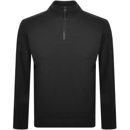 Product Image for Calvin Klein Half Zip Mix Media Sweatshirt Black