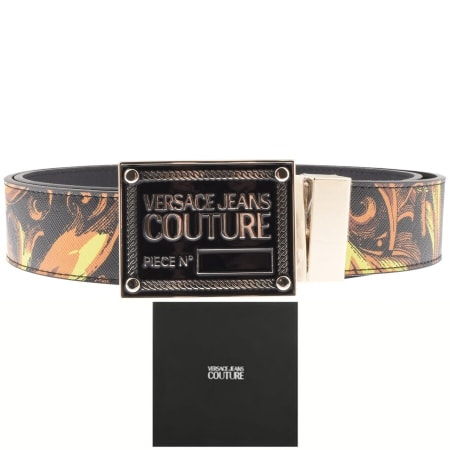 Product Image for Versace Jeans Couture Leather Logo Belt Black