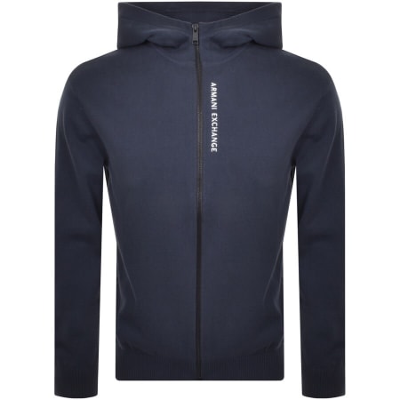 Product Image for Armani Exchange Hooded Knit Jumper Navy