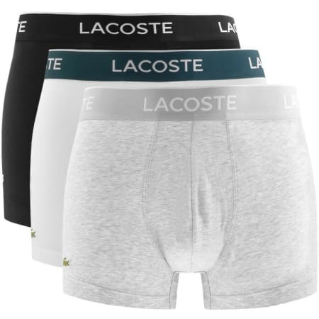 Product Image for Lacoste Underwear Triple Pack Boxer Trunks Grey