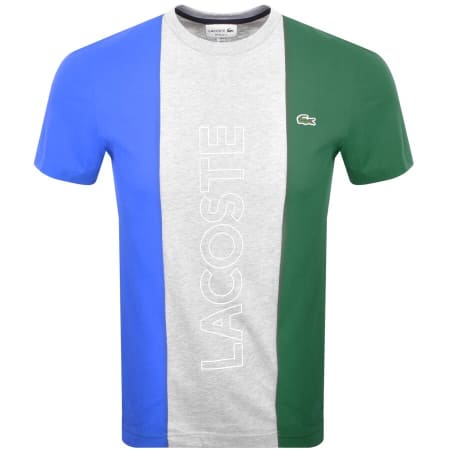 Product Image for Lacoste Crew Neck Logo Stripe T Shirt Grey