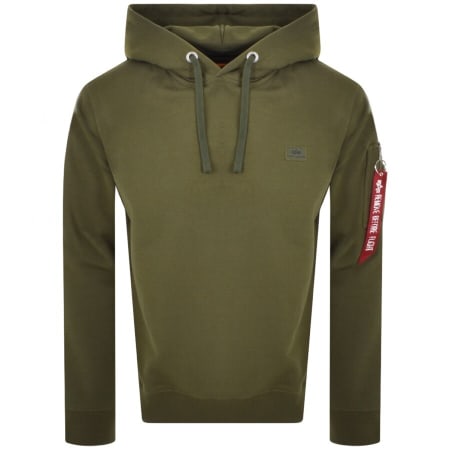 Product Image for Alpha Industries X Fit Hoodie Khaki