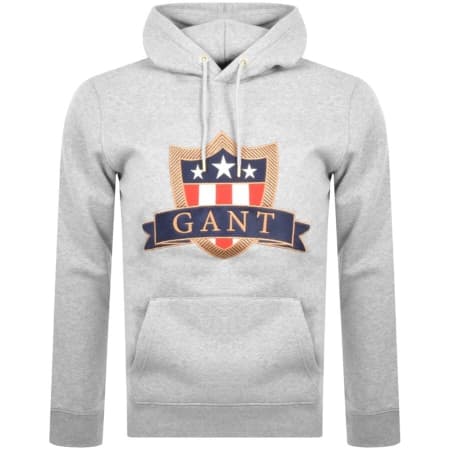 Product Image for Gant Banner Shield Hoodie Grey