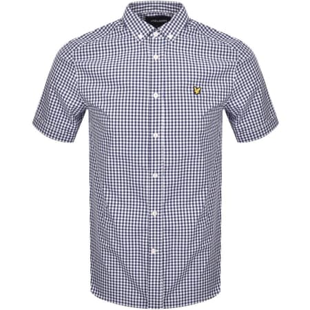 Product Image for Lyle And Scott Short Sleeved Gingham Shirt Navy