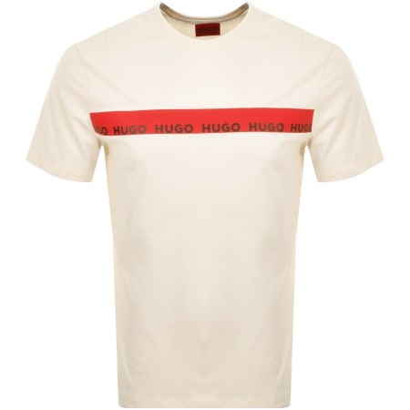 Product Image for HUGO Diziano Crew Neck T Shirt Cream