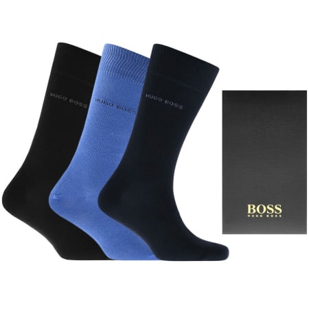 Product Image for BOSS Gift Set Three Pack Socks Navy
