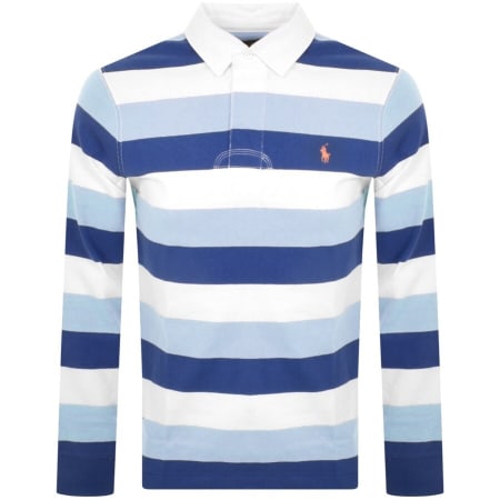 Product Image for Ralph Lauren Long Sleeve Rugby Polo T Shirt Blue