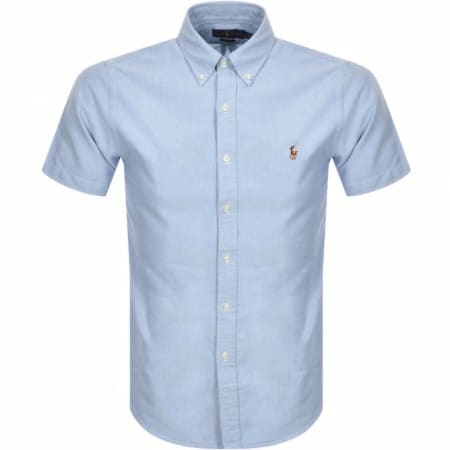 Product Image for Ralph Lauren Oxford Slim Short Sleeve Shirt Blue