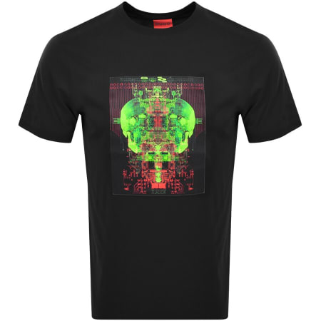 Product Image for HUGO Dscull Crew Neck T Shirt Black