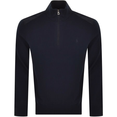 Product Image for Ralph Lauren Half Zip Knit Jumper Navy